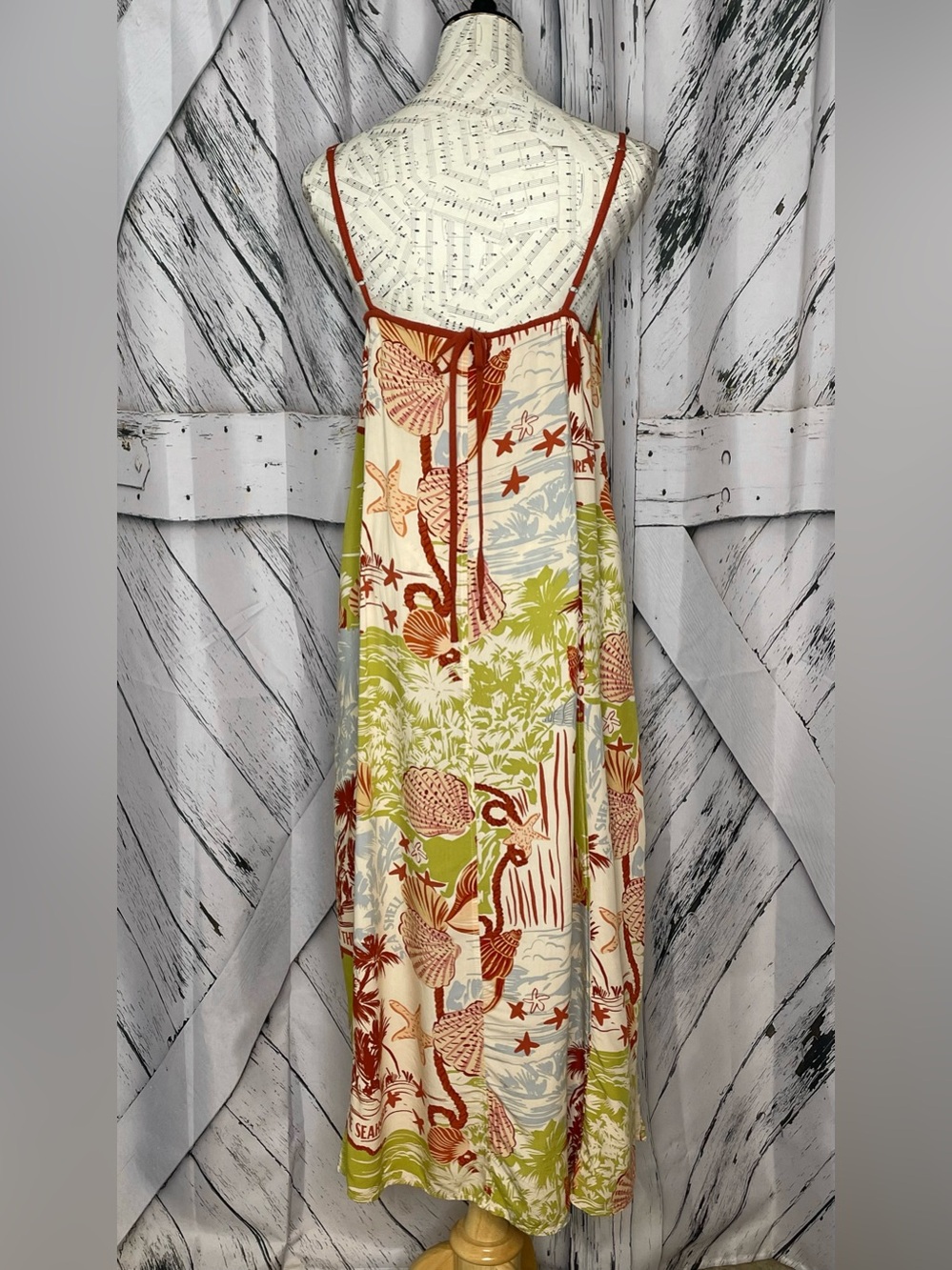 Label of Love Anthropologie Maxi Dress Seashore Pattern M - Picture 2 of 8